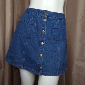 Brandy Melville Women's Jean Skirt - Size: 28 - Color: Blue - NWOT